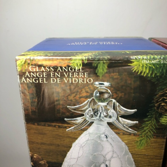 Glass ANGELS Christmas tree ornaments. Costco. 2 red. One gold. One silver. 4.5” - Picture 7 of 7